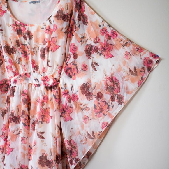 Charlotte Russe Pink Floral Dress M - Picture 4 of 7